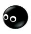 Ballons Qualatex Noir "Siper Eyes" Yeux araignée 12.5cm   5 " poche de 100 Ballons