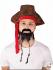 Barbe et moustache de pirate Noire