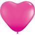Ballons Latex GEMAR Coeur Rose Fuchsia 25cm diamètre poche de  50