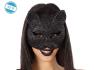 Masque de Chat Noire à Paillettes pour Femme