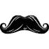 Ballon Alu Qualatex Forme de Moustache 107 cm