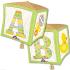 Ballon Alu Anagram en forme de Cube " A B C Baby " 38 X 40 cm
