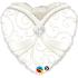 Ballon Alu en forme de Cœur Robe de Mariée 45 cm