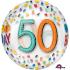 Ballon Transparent ORBZ  " Happy Birthday 50 "  40 cm
