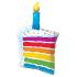 Ballons Alu Qualatex en forme de Rainbow Cake Birthday 107 cm