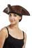 Chapeau Pirate Tricorne  imitation cuir pirate des Caraïbes adulte - marron