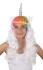 Perruque de Licorne Adulte  Blanche avec frange Multicolore