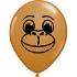 Ballons Qualatex Mocka Brown " Tete de Singe" 5" (12.5cm)