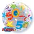 Ballon BUBBLES Qualatex 56cm de diamètre Chiffre 50 Anniversaire