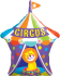 Ballon Alu qualatex Forme de Cirque avec Lion 91 cm