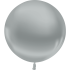 Ballon Latex Rond 80 cm 3' Argent métallisé  Qualité Professionnelle