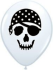 Ballon Qualatex Blanc impression Tête de Pirate 5" (12.5cm) "Pirate Skull Face" Poche de 100 Ballons