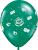 Ballon Qualatex Rouge,noir,vert et bleu impression Casino 11(28cm)