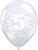 Ballon Qualatex Imprim&eacute;s Chiffres assortiment festive de 1 &agrave; 10 avec &eacute;toiles 11(28cm)poche de 6 ballons