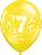 Ballon Qualatex Imprim&eacute;s Chiffres assortiment festive de 1 &agrave; 10 avec &eacute;toiles 11(28cm)poche de 6 ballons