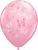 6 Ballons Rouge  Qualatex en impression Coeur 11 (28cm)