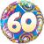 Ballon Alu Rond impression chiffres  90 ans    en 45cm
